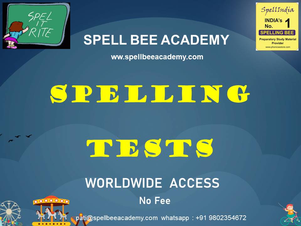 spelling spell bee words for competition exams